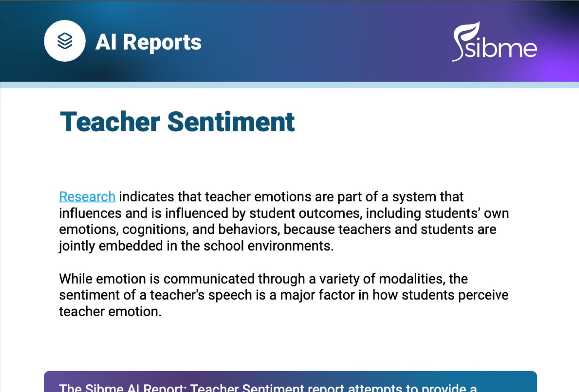 Teacher Sentiment